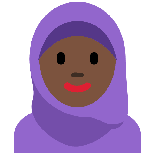 Woman With Headscarf Dark Skin Tone Emoji from Twemoji Set