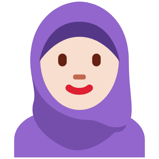 Woman With Headscarf Light Skin Tone Emoji from Twemoji Emoji Set