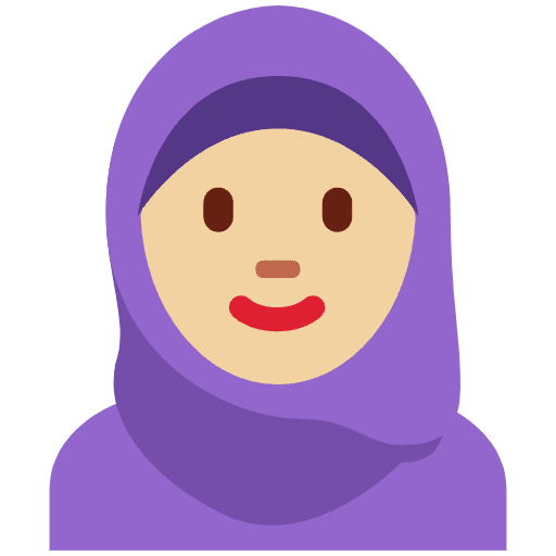 Woman With Headscarf Medium Light Skin Tone Emoji from Twemoji Emoji Set