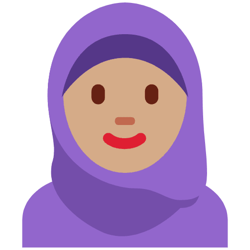 Woman With Headscarf Medium Skin Tone Emoji from Twemoji Emoji Set