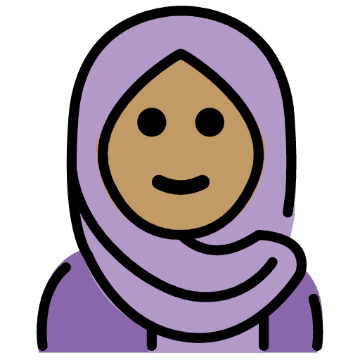 Woman With Headscarf Medium Skin Tone Emoji from OpenMoji Emoji Set