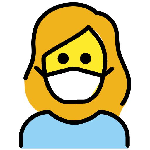 Woman With Medical Mask Element from OpenMoji Emoji Set