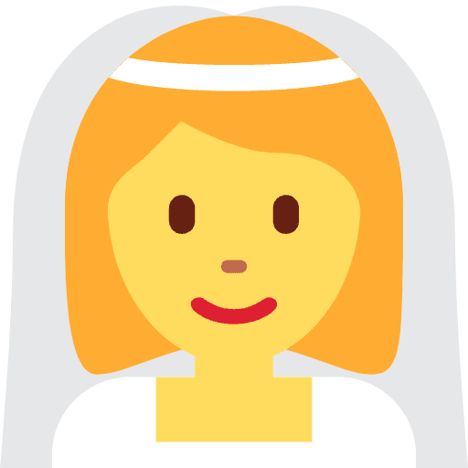 Woman With Veil Emoji from Twemoji Emoji Set