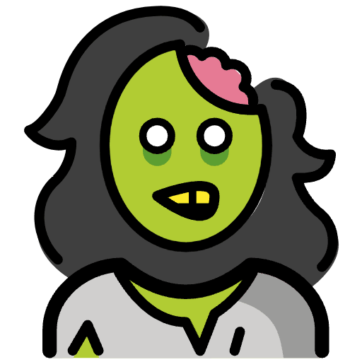 Woman Zombie Element from OpenMoji Emoji Set