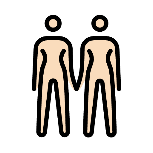 Women Holding Hands Light Skin Tone Emoji from OpenMoji Set