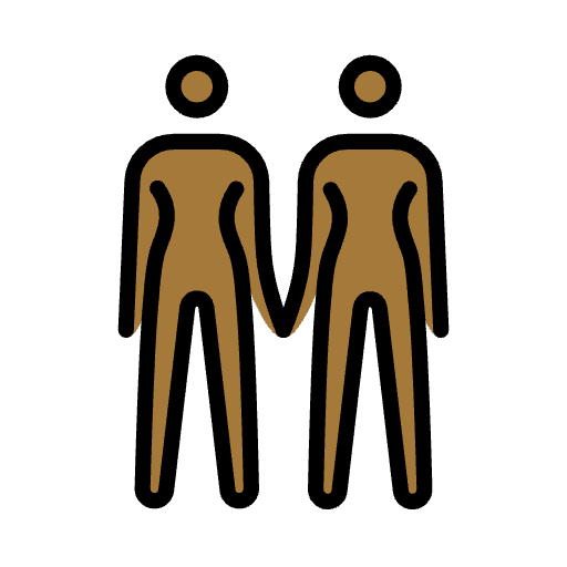 Women Holding Hands Medium Dark Skin Tone Emoji from OpenMoji Emoji Set