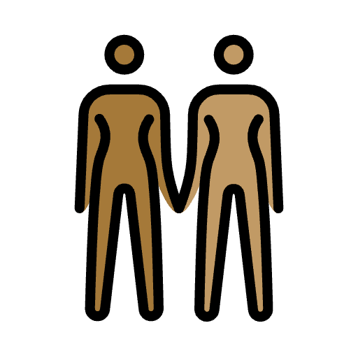 Women Holding Hands Medium Dark Skin Tone Medium Skin Tone Emoji from OpenMoji Set