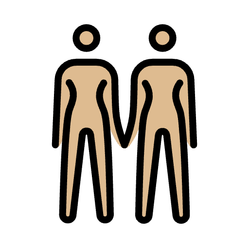 Women Holding Hands Medium Light Skin Tone Emoji from OpenMoji Set