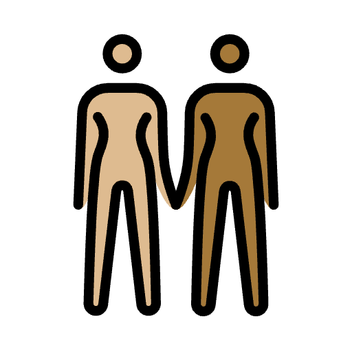 Women Holding Hands Medium Light Skin Tone Medium Dark Skin Tone Emoji from OpenMoji Set