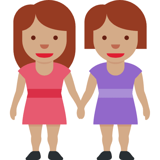 Women Holding Hands Medium Skin Tone Emoji from Twemoji Set