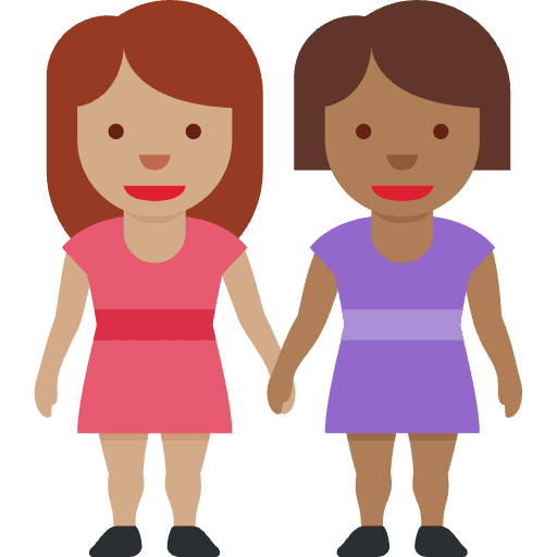 Women Holding Hands Medium Skin Tone Medium Dark Skin Tone Emoji from Twemoji Set