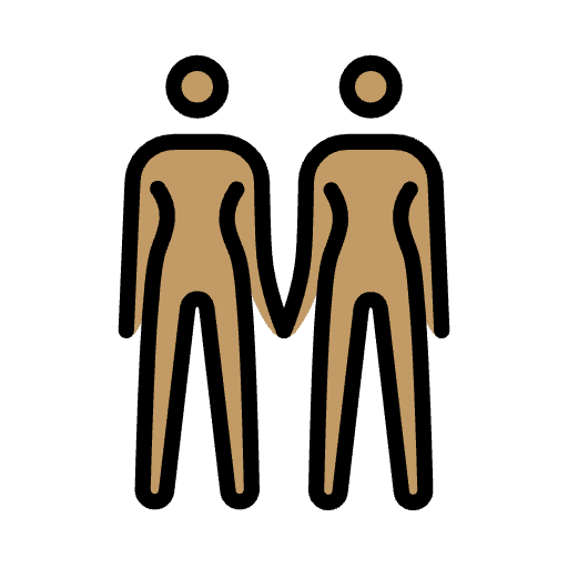 Women Holding Hands Medium Skin Tone Emoji from OpenMoji Set