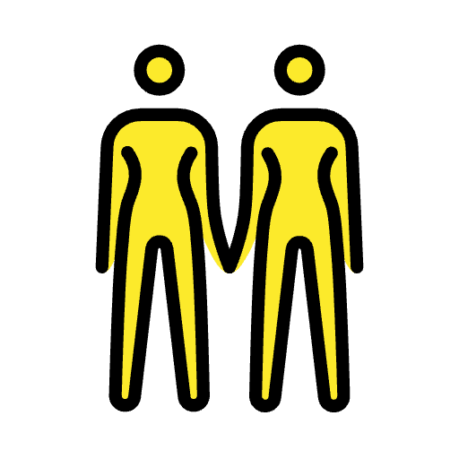Women Holding Hands Emoji from OpenMoji Set