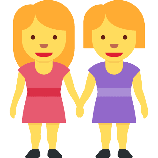 Women Holding Hands Emoji from Twemoji Set