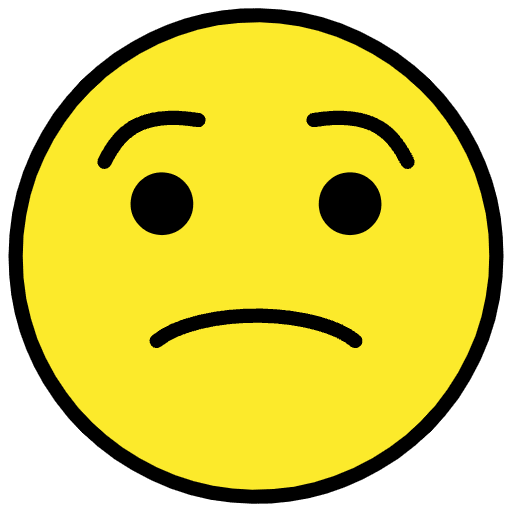 Worried Face Emoji from OpenMoji Emoji Set