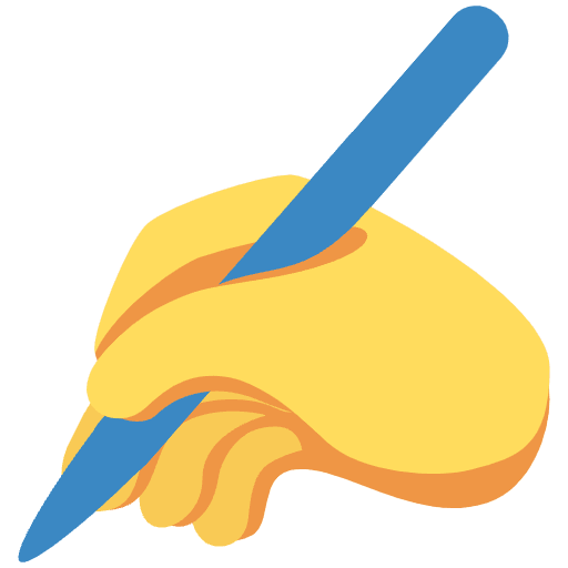 Writing Hand Emoji from Twemoji Emoji Set