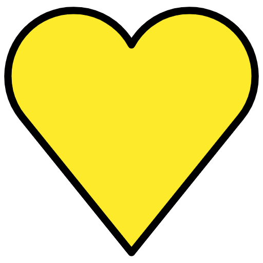 Yellow Heart Emoji from OpenMoji Emoji Set