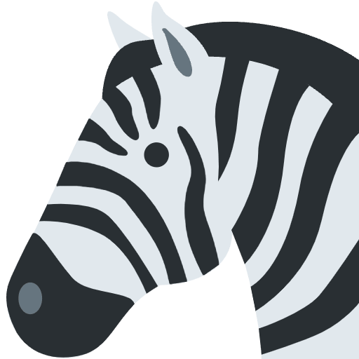 Zebra Emoji from Twemoji Emoji Set