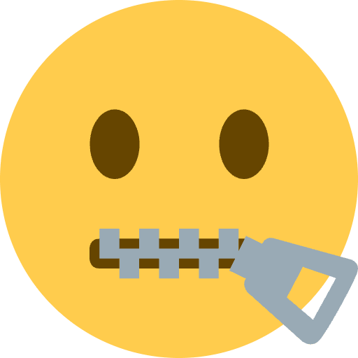 Zipper Mouth Face Element from Twemoji Emoji Set