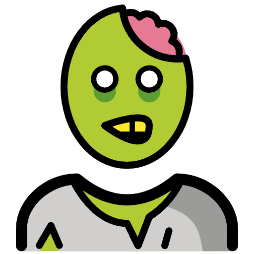 Zombie Emoji from OpenMoji Emoji Set