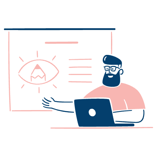 Designer Giving A Keynote 2 Illustration from Free illustrations Set