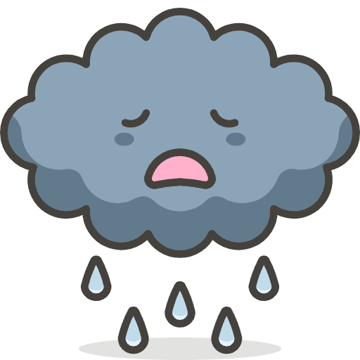 Cloud With Rain 2 Emoji from Emoji - Free Set