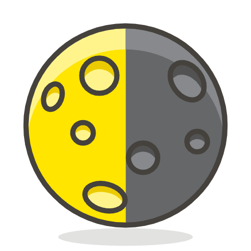 First Quarter Moon Emoji from Emoji - Free Set