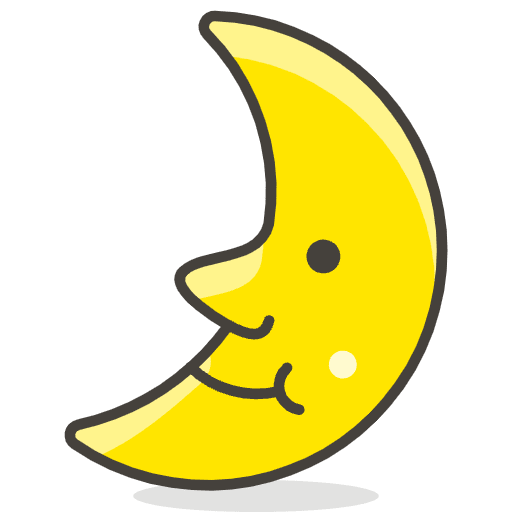 First Quarter Moon Face Emoji from Emoji - Free Set