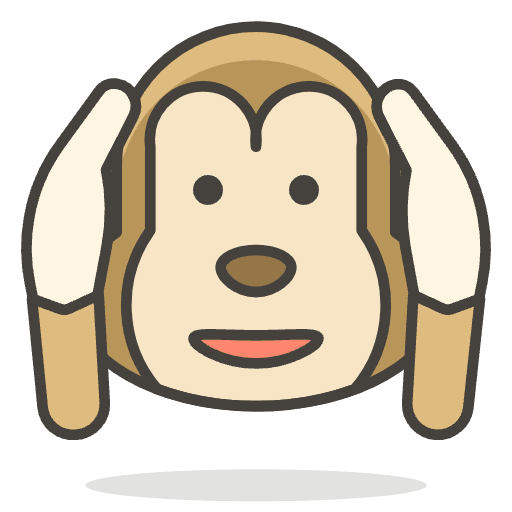 Hear No Evil Monkey Element from Emoji - Free Set