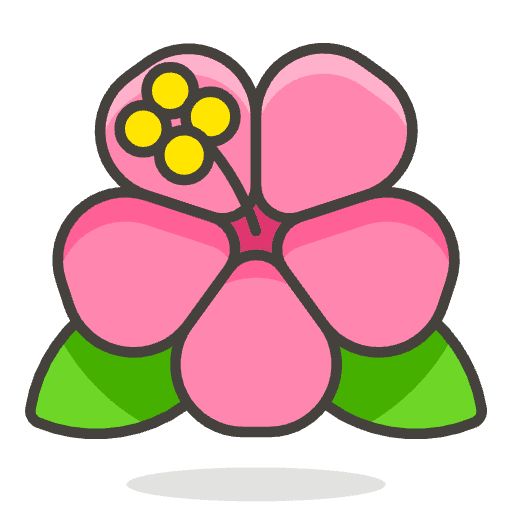 Hibiscus Emoji from Emoji - Free Set