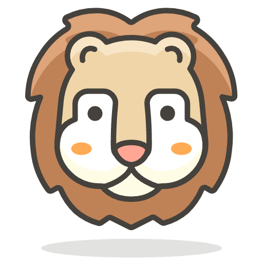 Lion Face Emoji from Emoji - Free Set