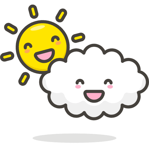 Sun Behind Cloud Emoji from Emoji - Free Set