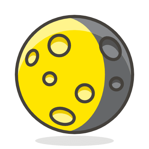 Waning Gibbous Moon Emoji from Emoji - Free Set