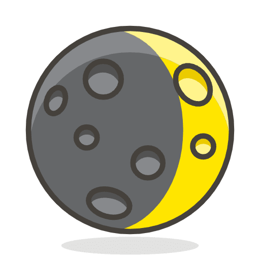 Waxing Crescent Moon Element from Emoji - Free Set