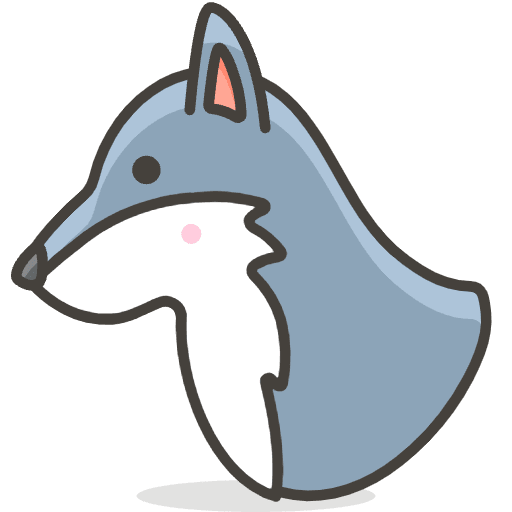 Wolf Face Element from Emoji - Free Set