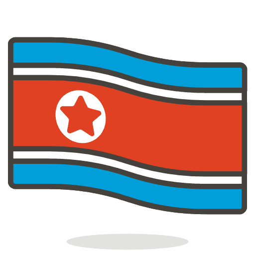 North Korea Element from Emoji - Free Set