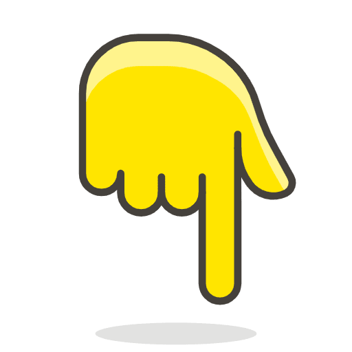 Backhand Index Pointing Down 1 Emoji from Emoji - Free Set