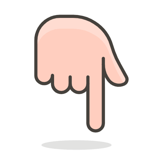 Backhand Index Pointing Down 2 Emoji from Emoji - Free Set