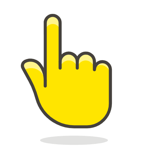 Backhand Index Pointing Up 1 Emoji from Emoji - Free Set