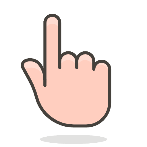 Backhand Index Pointing Up 2 Emoji from Emoji - Free Set