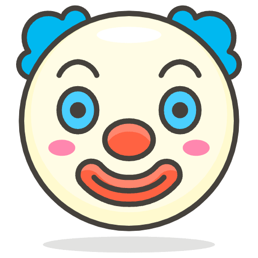 Clown Face Emoji from Emoji - Free Set