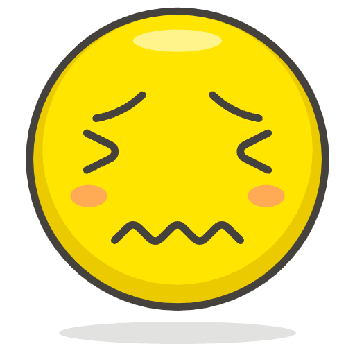 Confounded Face Emoji from Emoji - Free Set