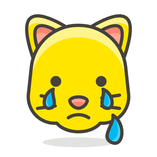 Crying Cat Face Emoji from Emoji - Free Set