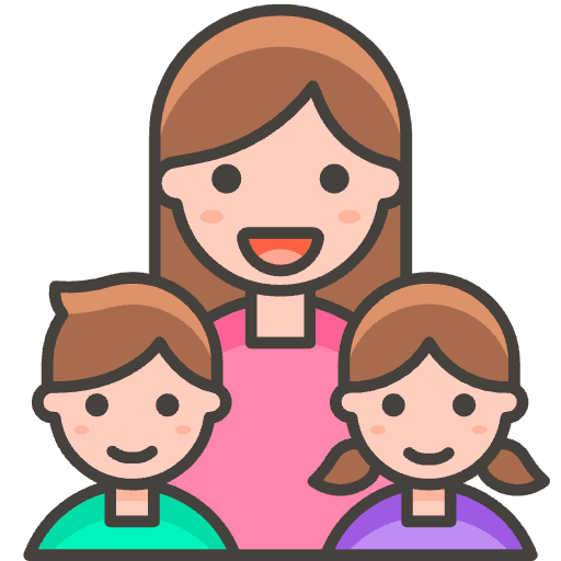 Family Woman Girl Boy 2 Element from Emoji - Free Set