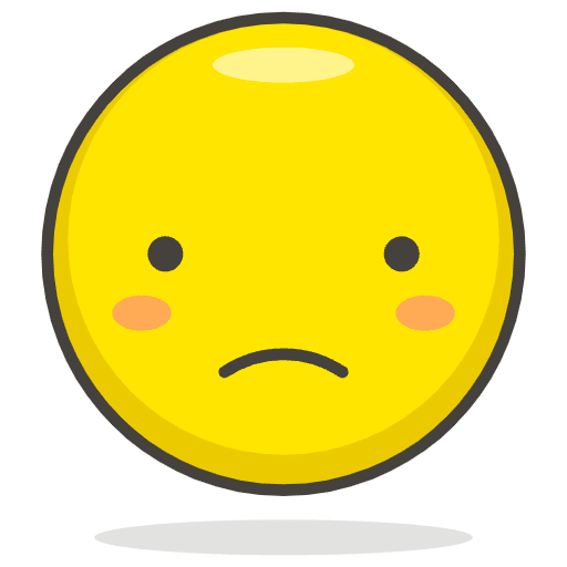 Frowning Face Emoji from Emoji - Free Set