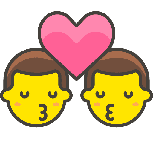 Kiss Man Man 1 Emoji from Emoji - Free Set