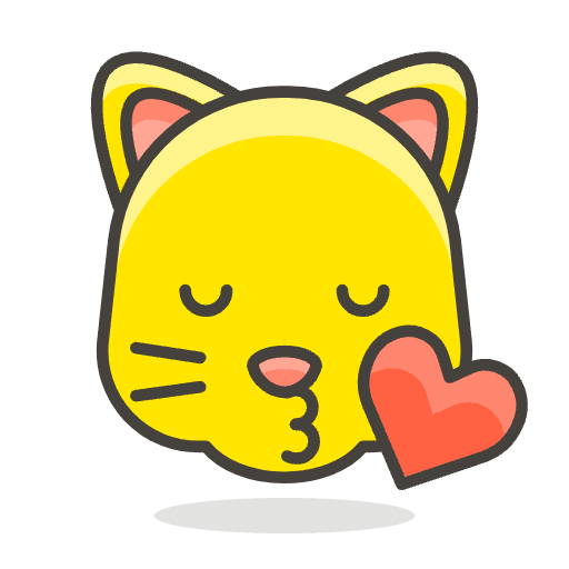 Kissing Cat Face Emoji from Emoji - Free Set