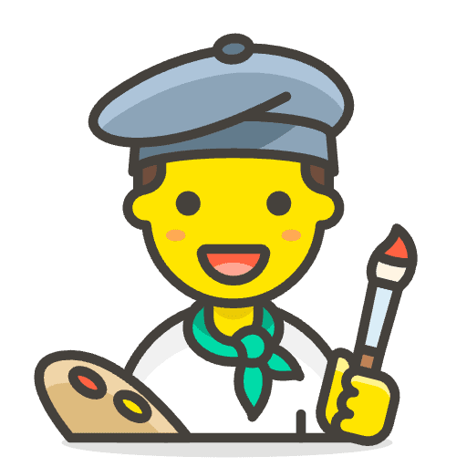 Man Artist 1 Emoji from Emoji - Free Set