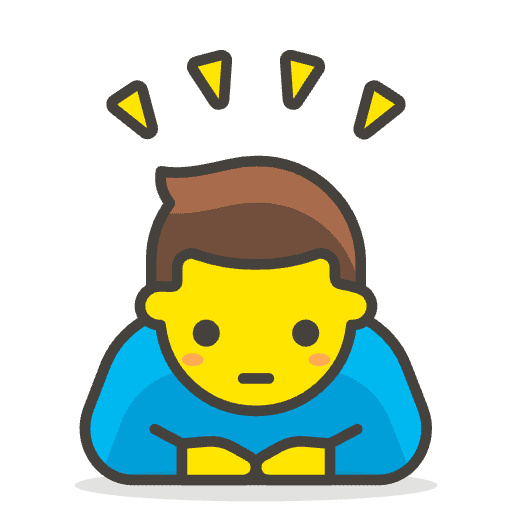 Man Bowing 1 Emoji from Emoji - Free Set