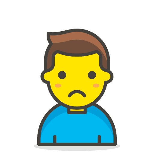 Man Frowning 1 Emoji from Emoji - Free Set